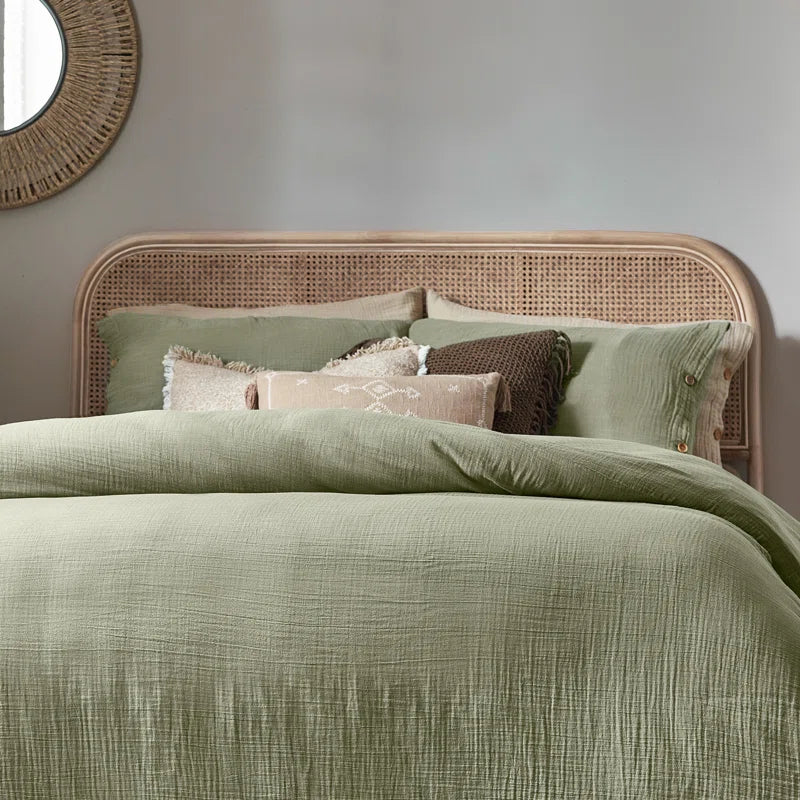 Mukadas Cotton Solid Colour Duvet Cover Set with Pillowcases