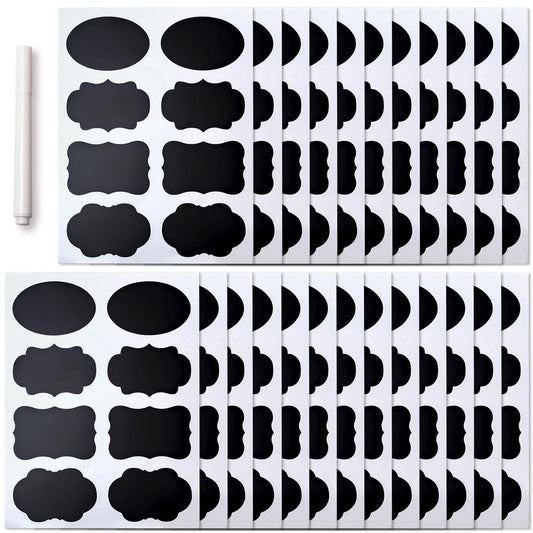 200 Reusable Chalkboard Labels Removable Blackboard Stickers Name Bottles Jars