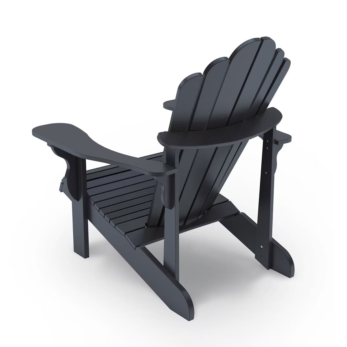 Adirondack Faux Wood Garden Chair in Black