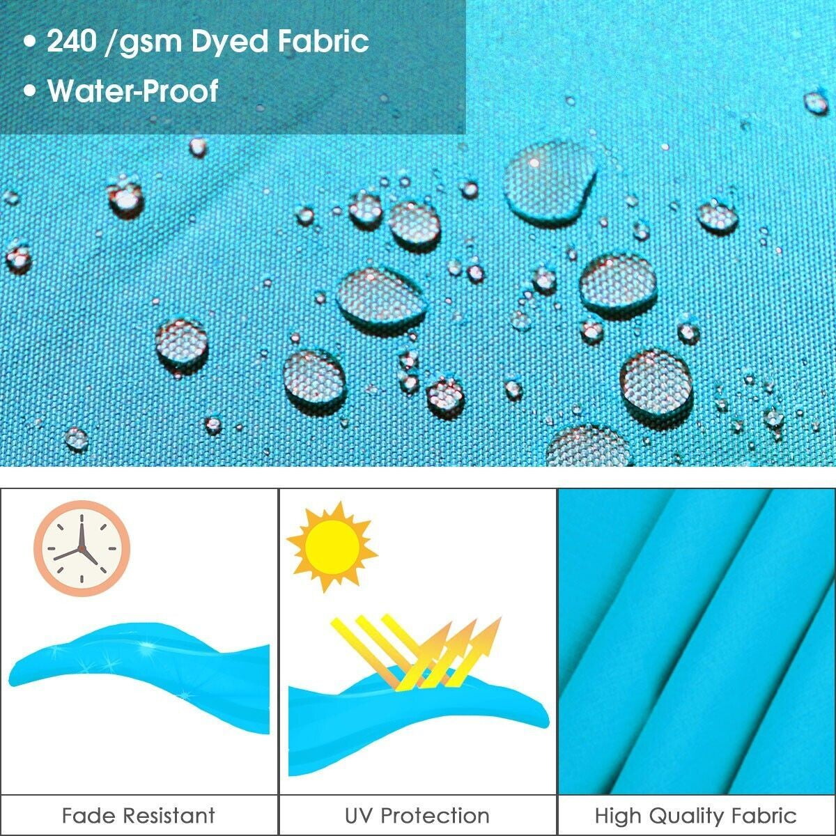 3M Cantilever Garden Parasol with Tilted Design and 360° Rotation