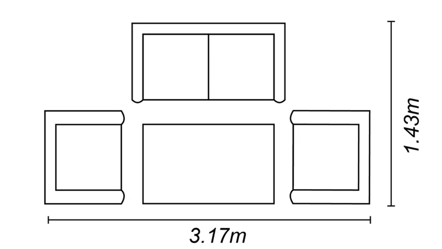 Aaban Midori Five Seat Lounge Set