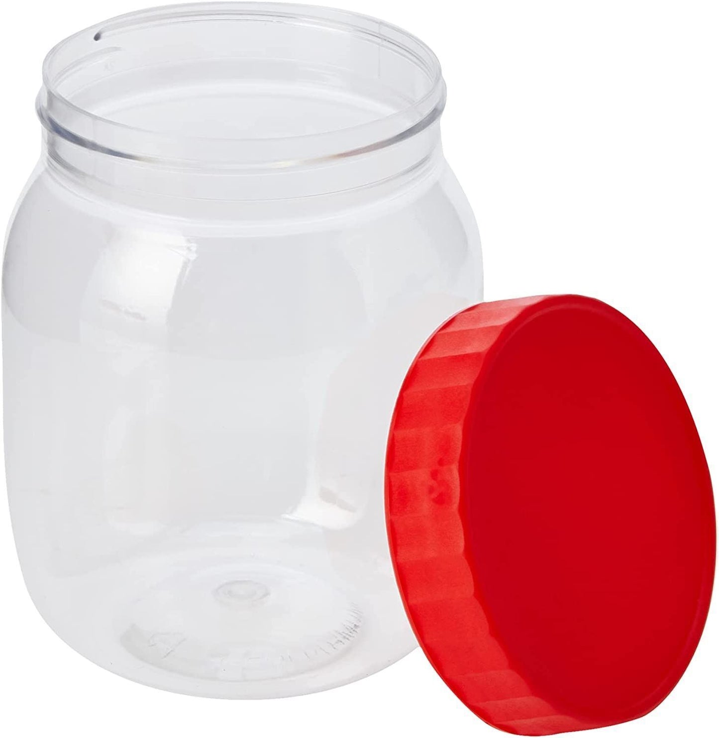 3 PLASTIC STORAGE Containers with Screw Top Lids Food Canisters JARS Large 500ML