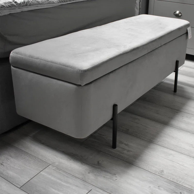 Analisha Velvet Upholstered Storage Bench