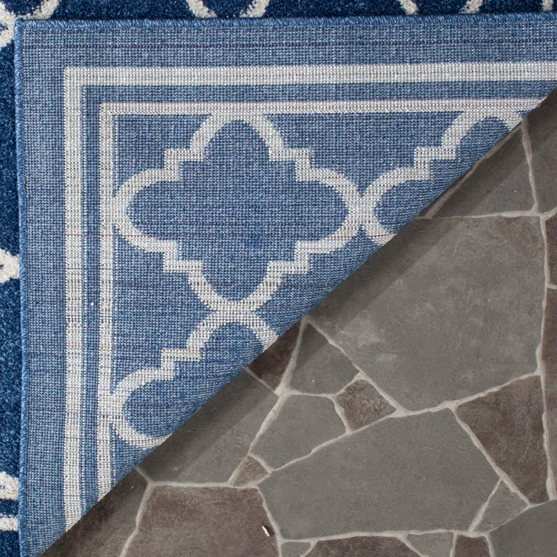 Dayana Hooked Navy/Neutral Rug
