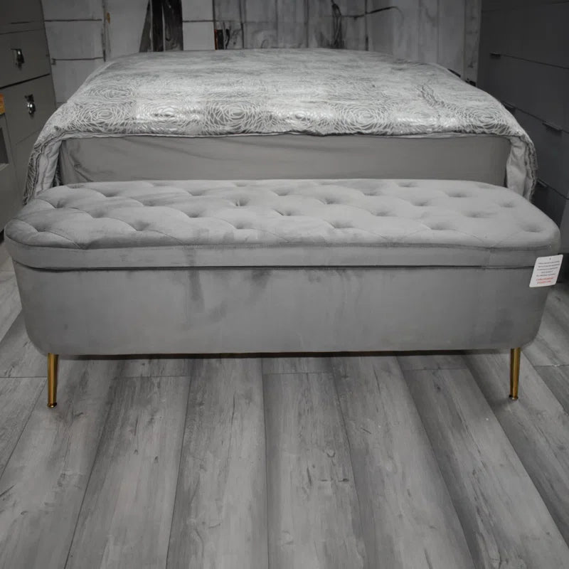 Analissa Velvet Upholstered Storage Bench