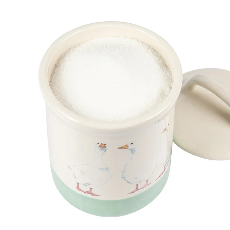 Apple Farm Stoneware Coffee, Tea and Sugar Canisters