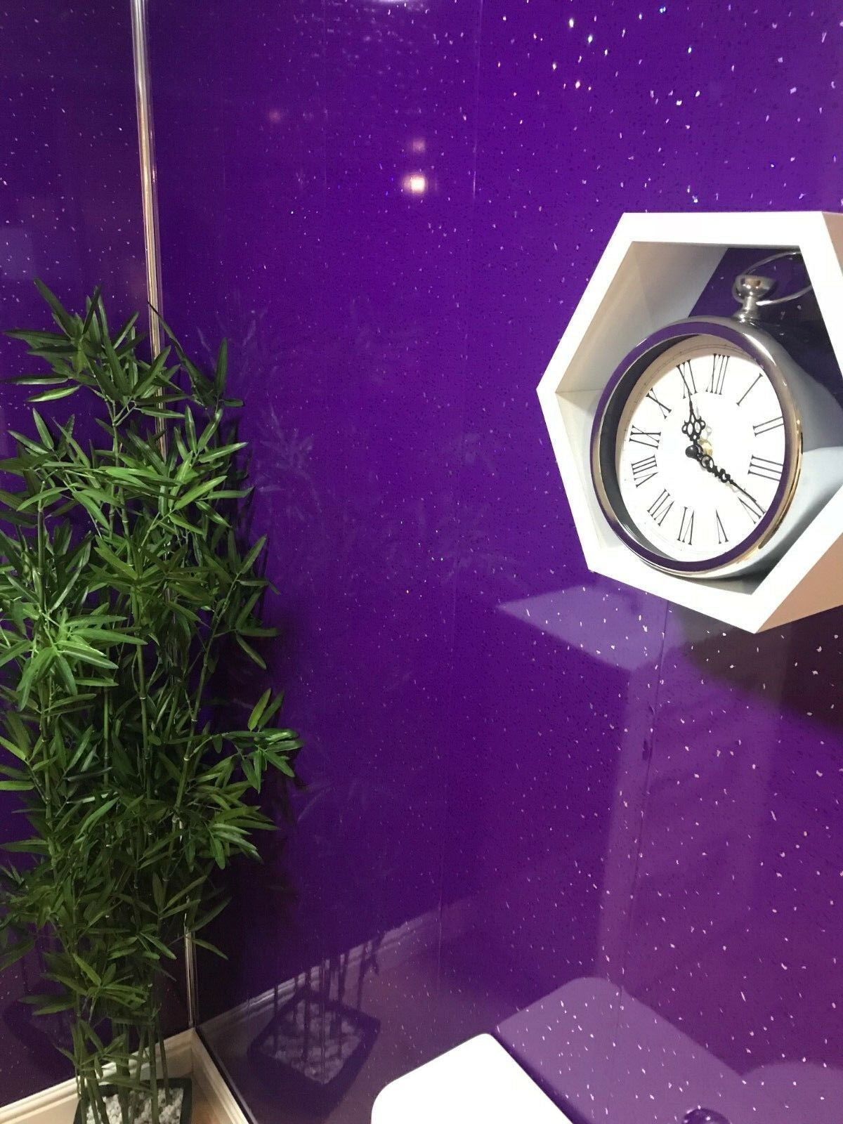 10 White Black Grey Sparkle & Marble Shower Wall Panels PVC Bathroom Cladding