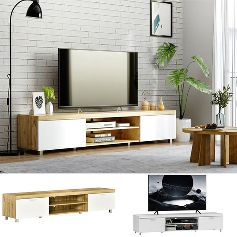 Modern Unit for TV W/ Cabinet Shelf for Living Room