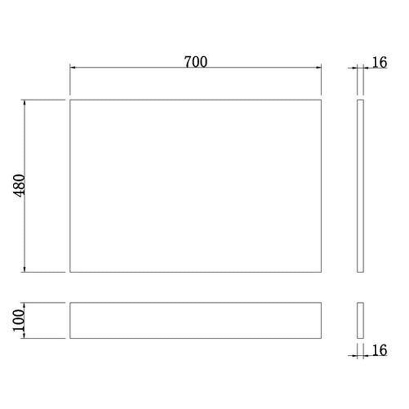 Modern Bathroom 1700 Front & 700 End Bath Panel Pack MDF Charcoal Grey Plinth