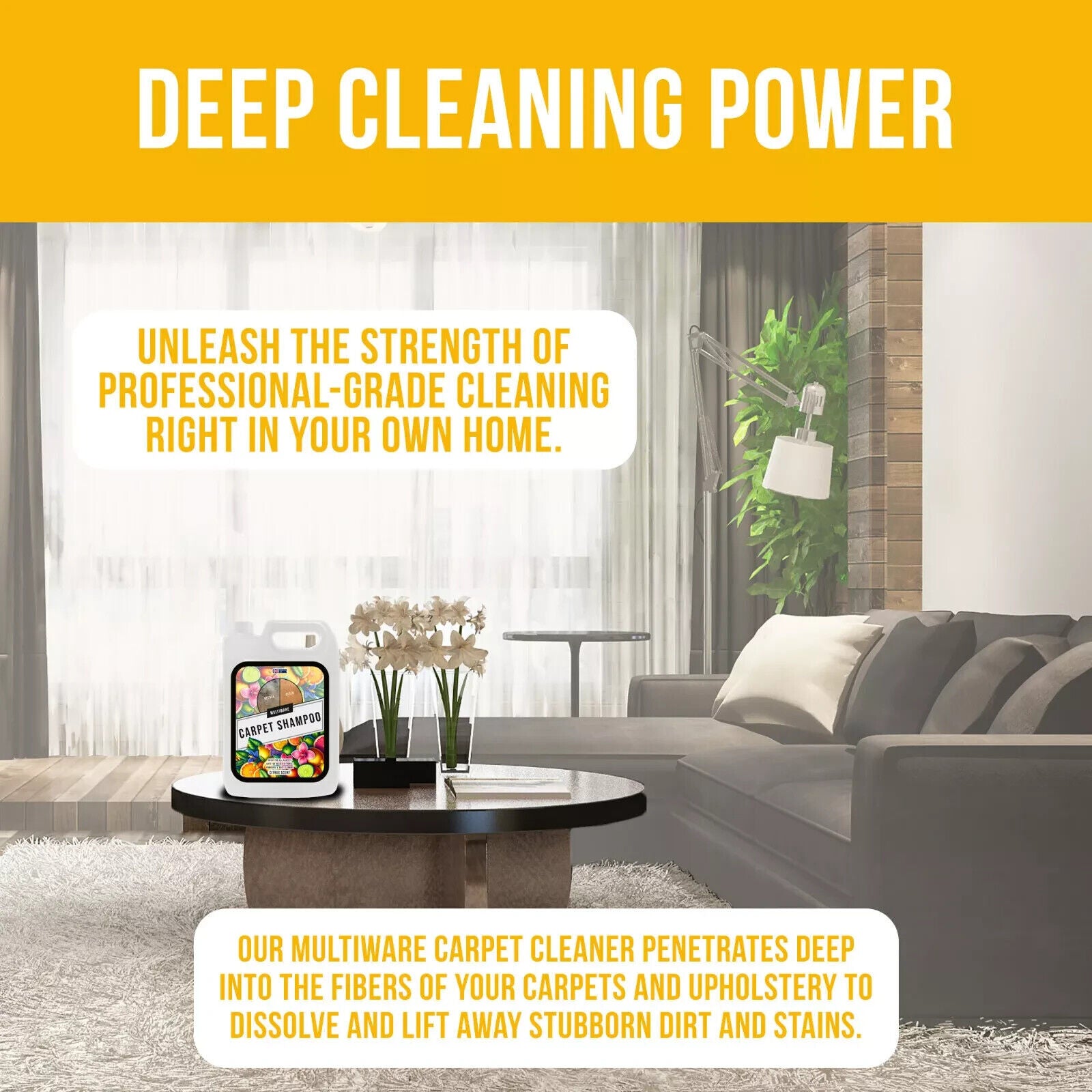 CARPET SHAMPOO CLEANER CLEANING DETERGENT 5L ODOUR PET DEODORISER VAX CITRUS