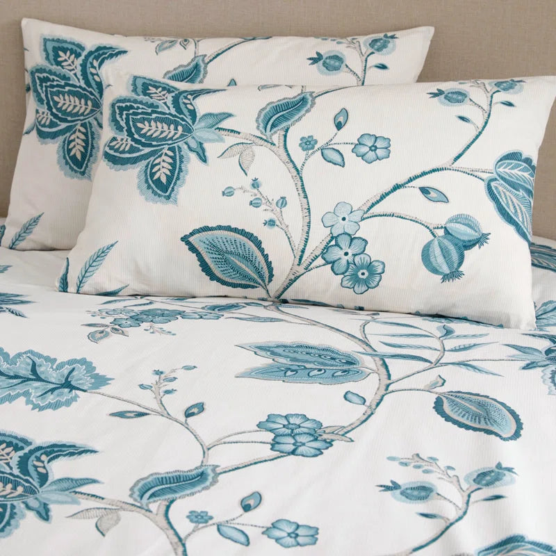 Polyester Floral Duvet Cover Set with Pillowcases