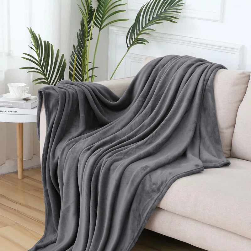 Carsonhill Reversible Mink Faux Fur Plush Fleece Throw/ Blanket