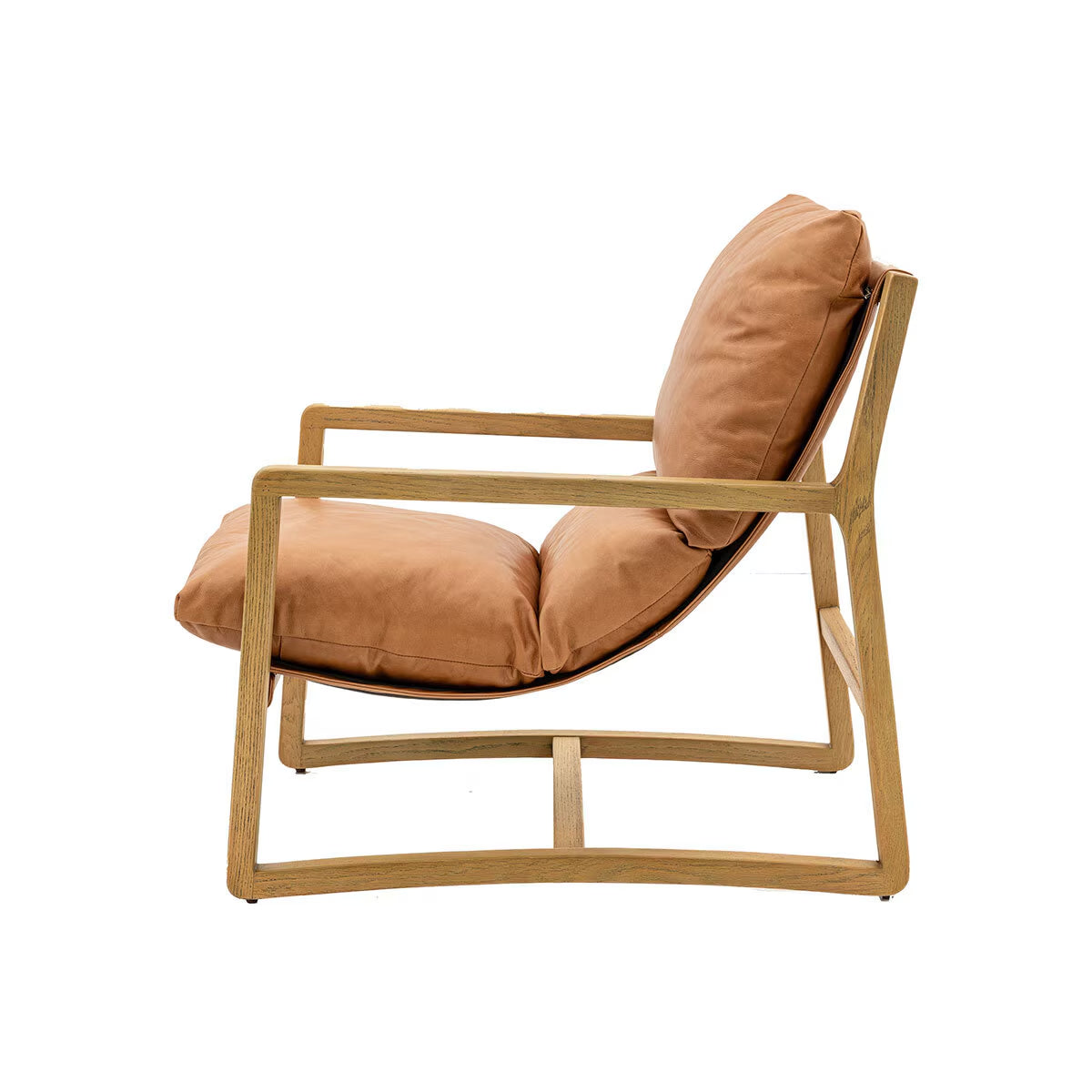 Burela Vintage Brown Leather Lounge Chair