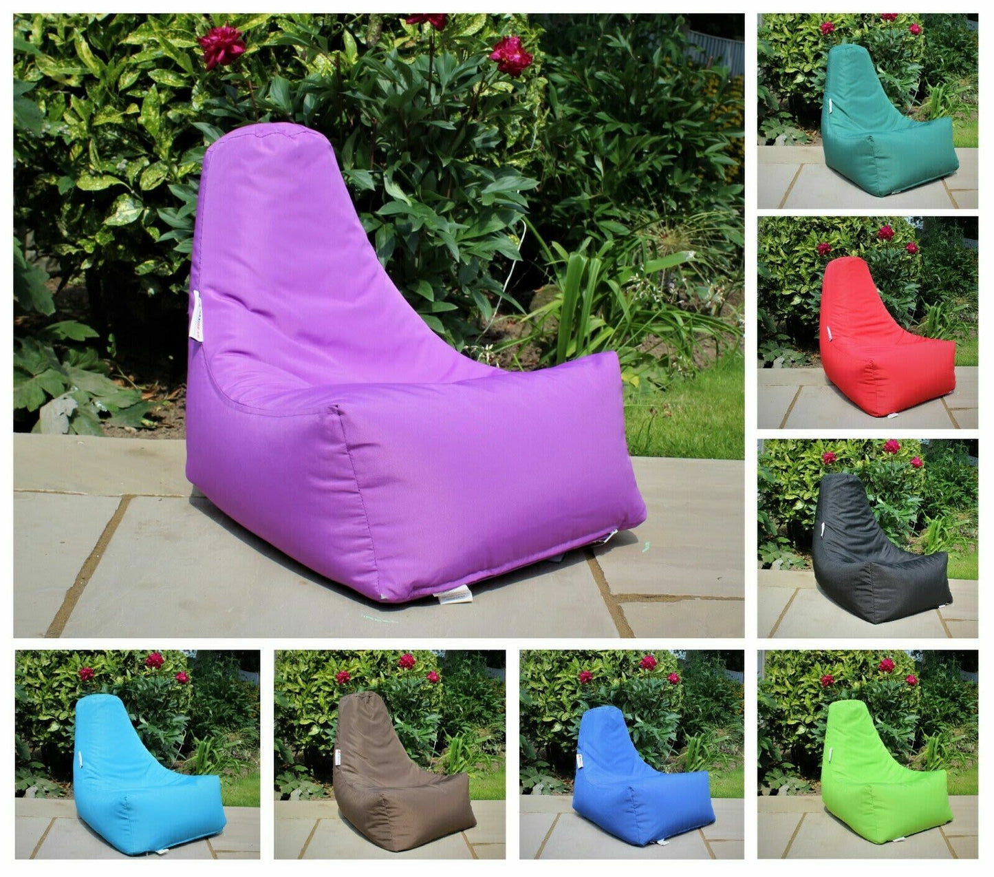 Bean Bag Large Gaming Chair Beanbag Indoor & Outdoor Garden Chair Incl Footstool