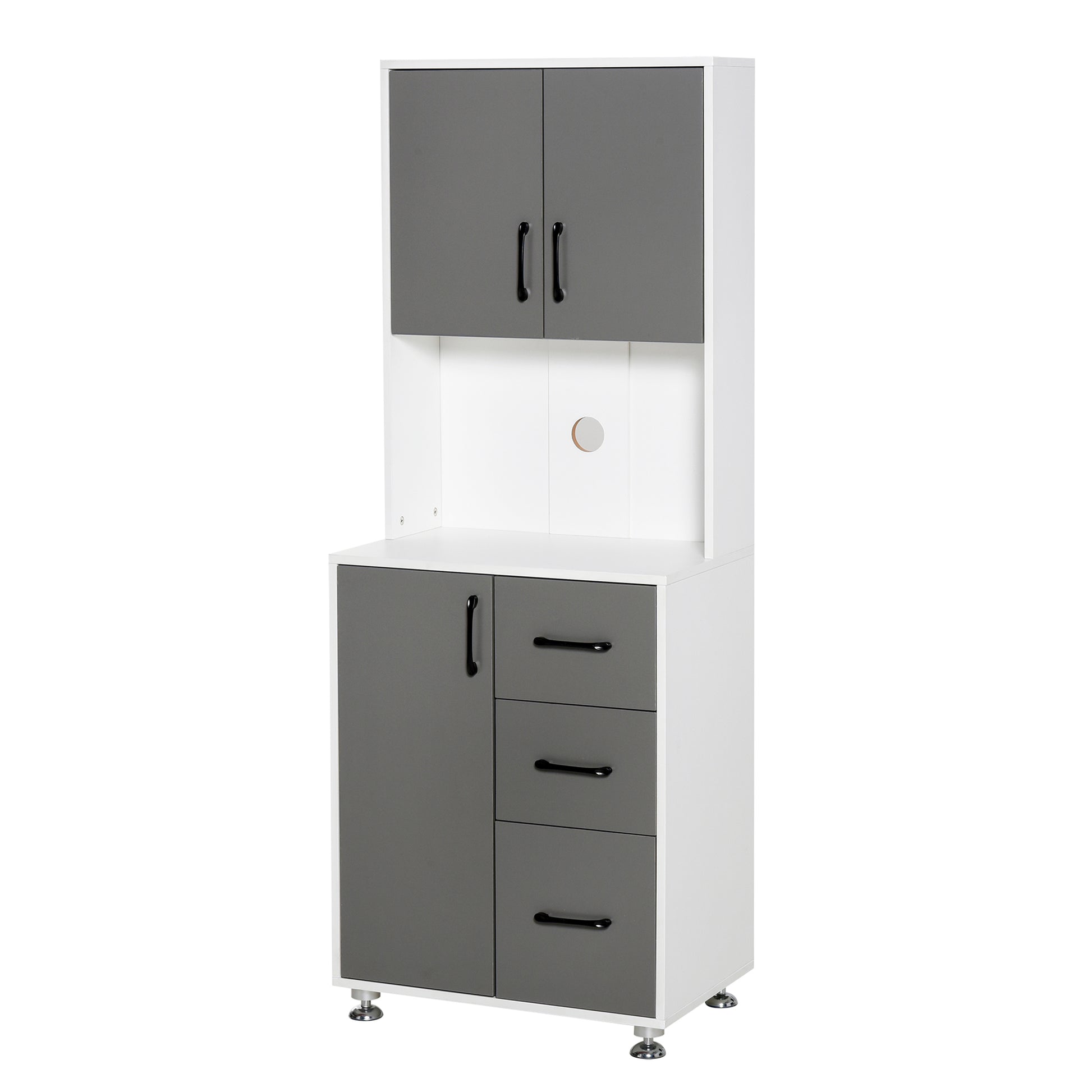 Modern Kitchen Cupboard with Storage Cabinets, 3 Drawers for Living Room