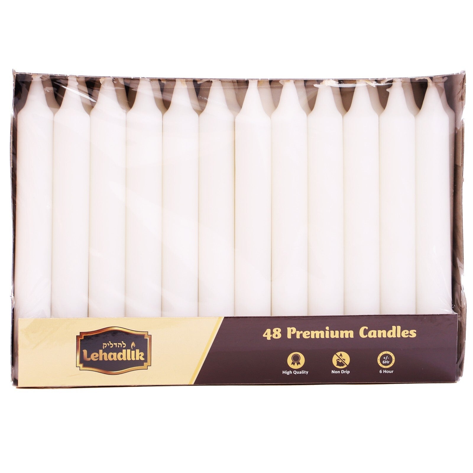 4 X 48 High Quality Unscented White Premium Dinner Table Candles ±6Hr Burn Time