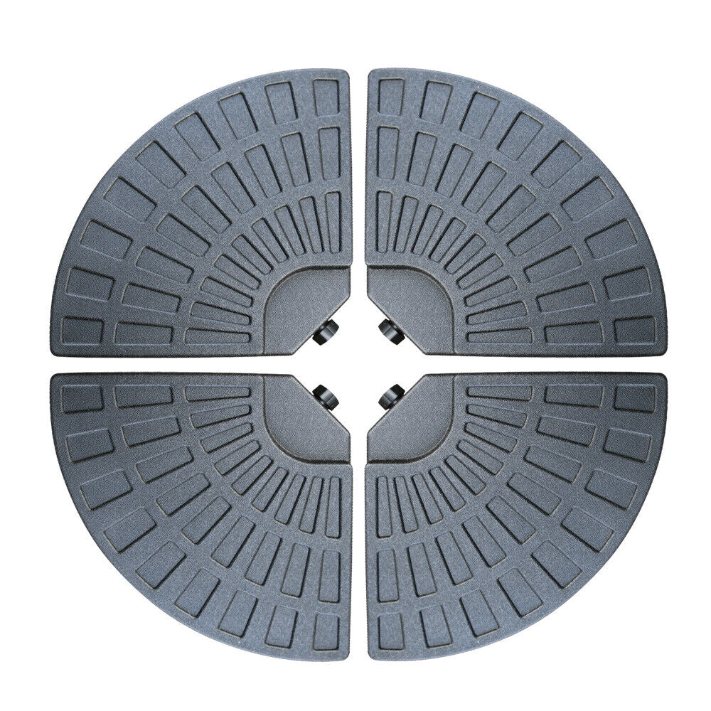 3M LED Powered Banana Parasol Outdoor Garden Hanging Cantilever Umbrella Crank