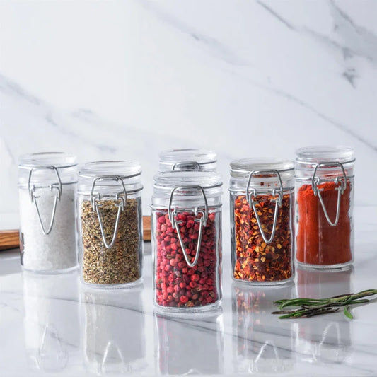 - Glass Storage Jars with Labels - 70Ml Seal
