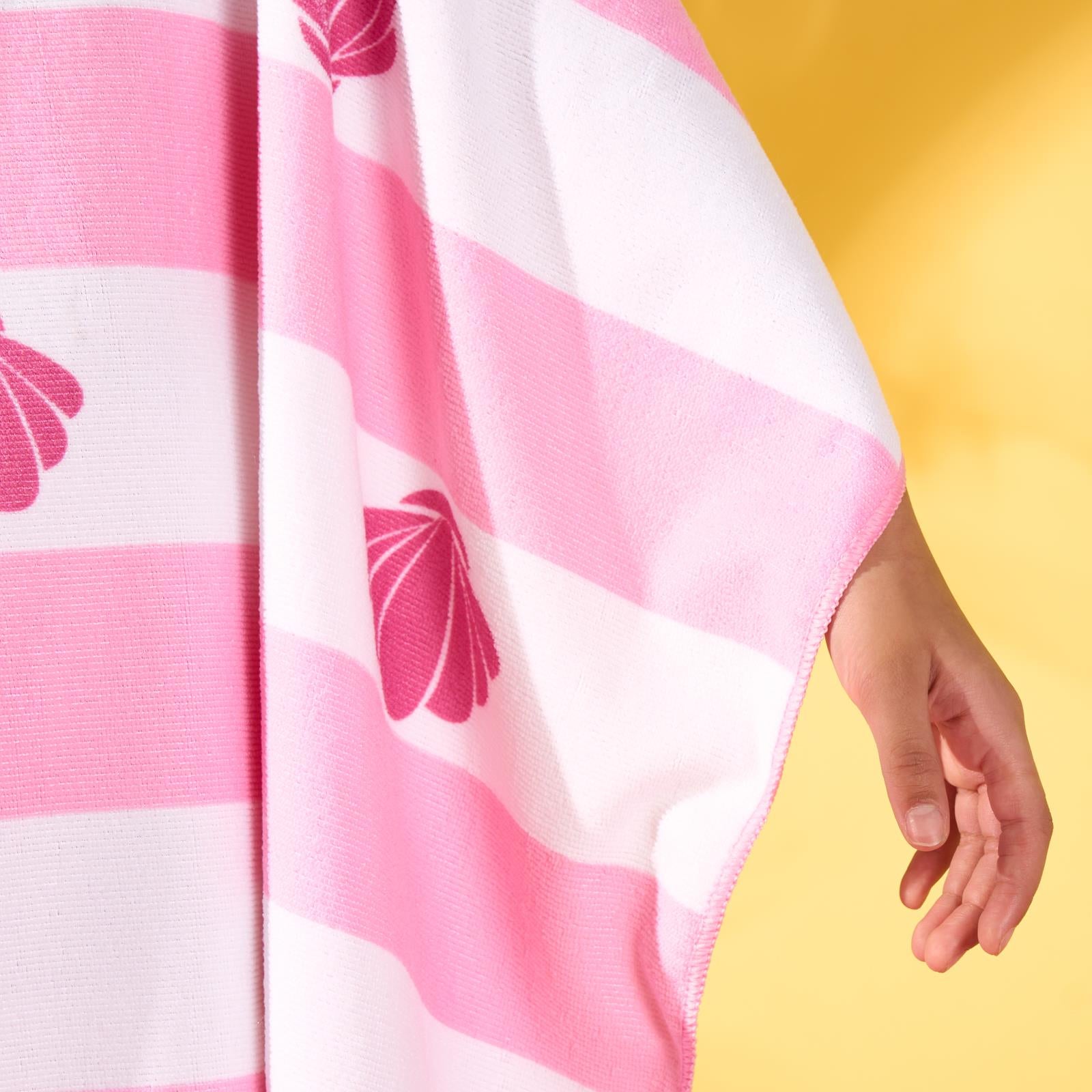 Kids Poncho Beach Towel Hooded Quick Dry Microfibre Holiday Swimming Absorbent