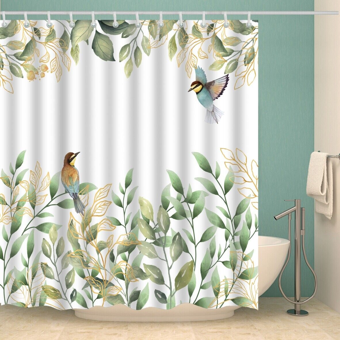 Funny Animals Shower Curtain Cute Cartoon 3D Shower Curtain Funny Cats 12 Hook