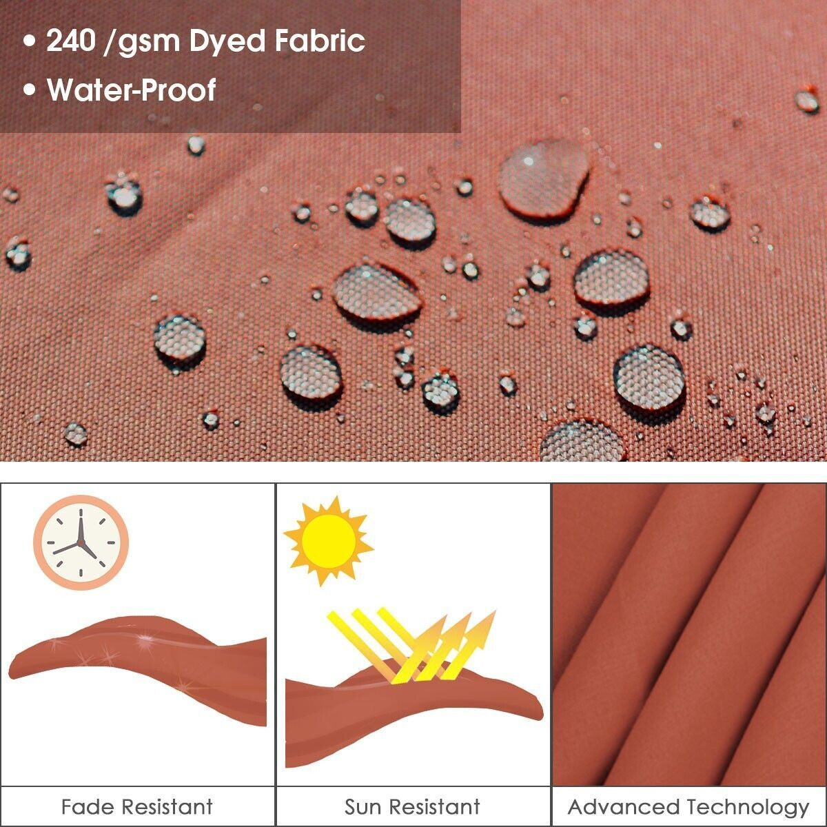 3M Cantilever Garden Parasol with Tilted Design and 360° Rotation