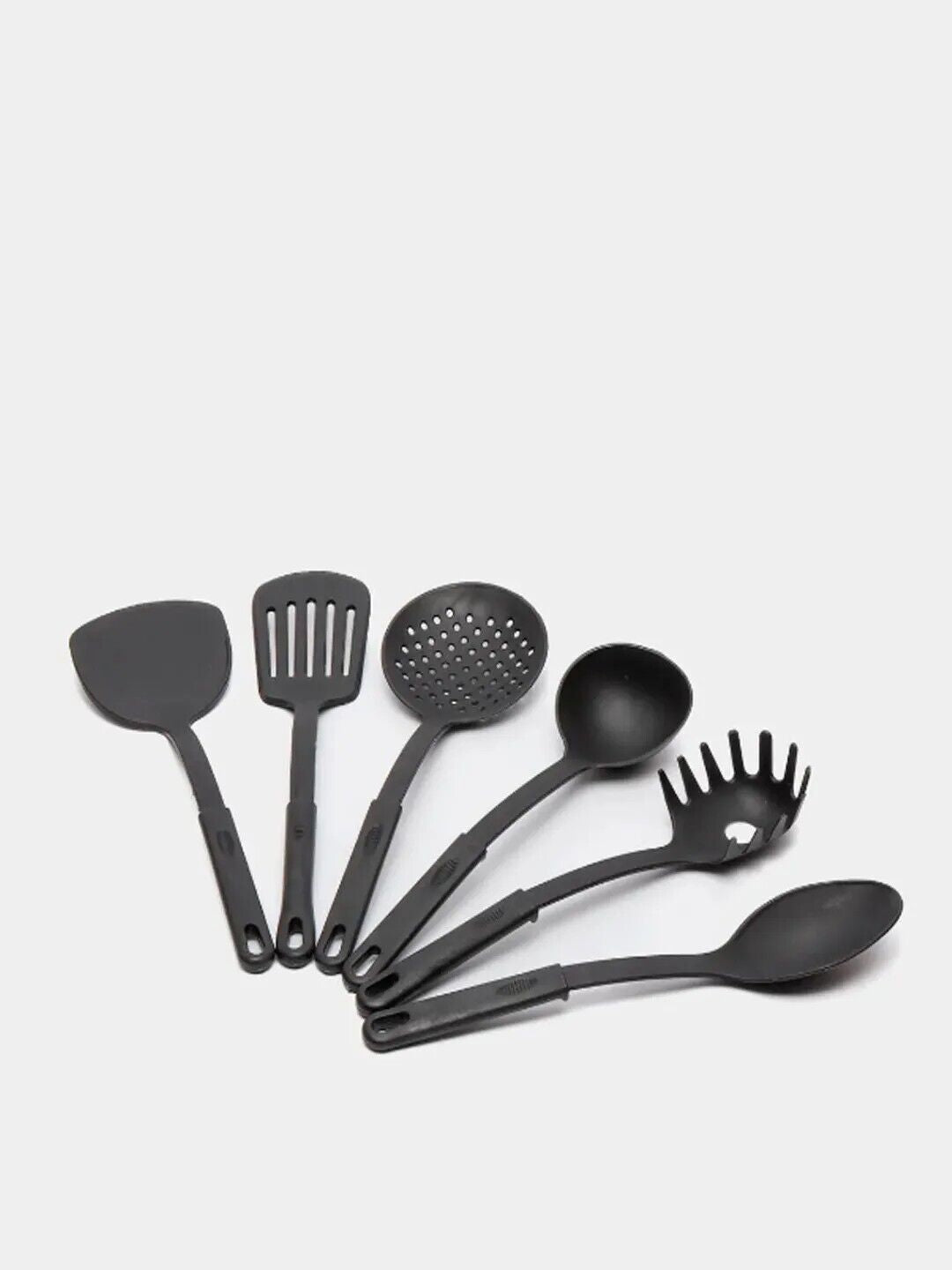 6Pcs Kitchen Utensil Set Silicone Black Non-Stick Heat Resistant Cookware Tools