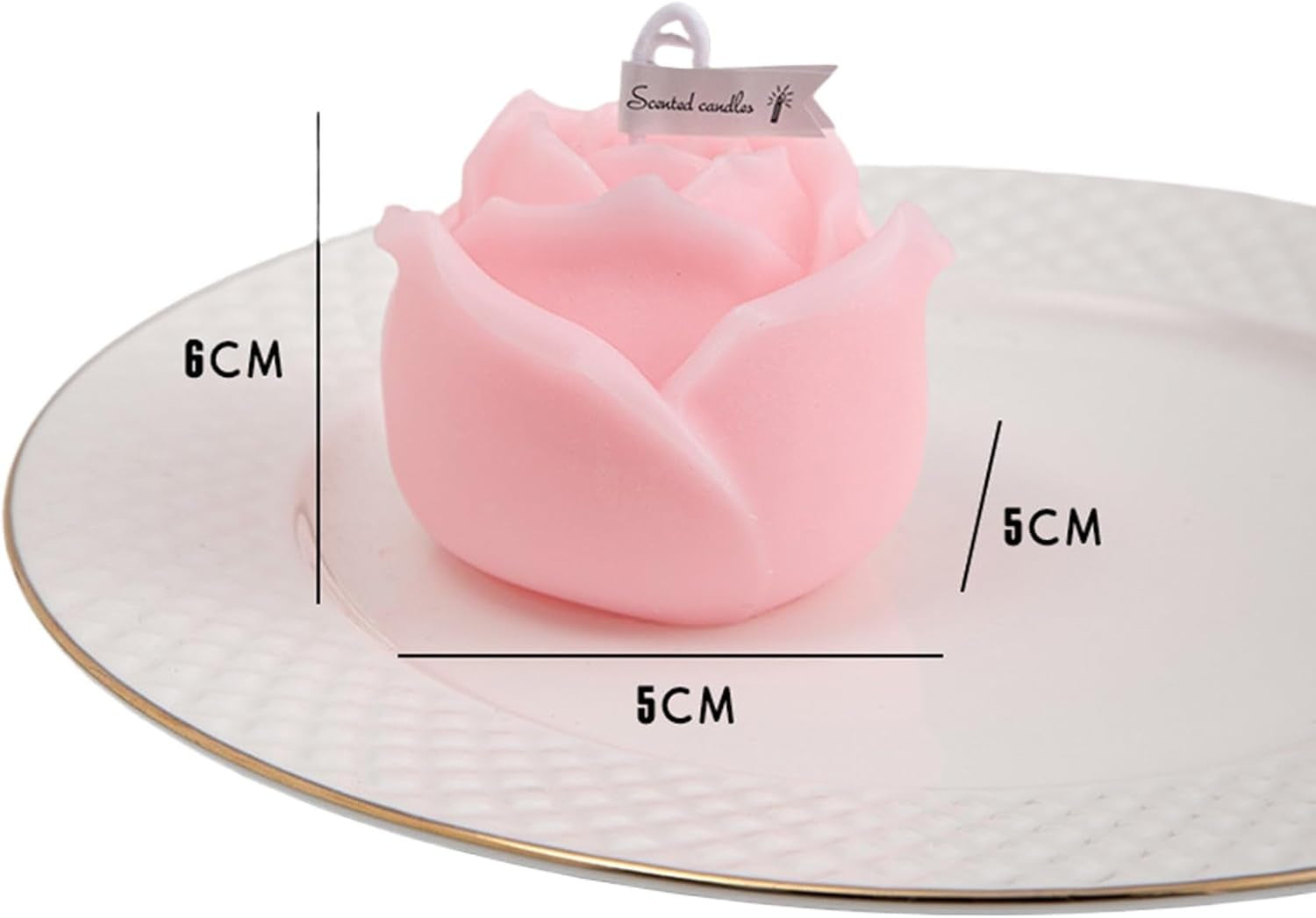 Rose Flower Candle, Handmade Creative Rose Scented Candle, Aromatherapy Candle Ornament, Rose Shaped Tealight Candles for Wedding Valentine'S Day Baby Shower Bridal Shower Birthdays Home Decoration