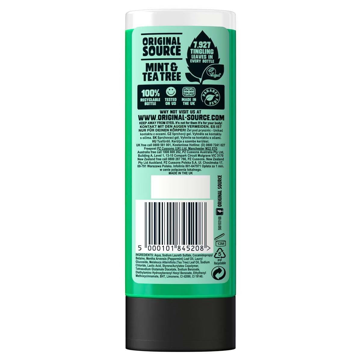 Mint & Tea Tree Shower Gel, 6 X 250Ml