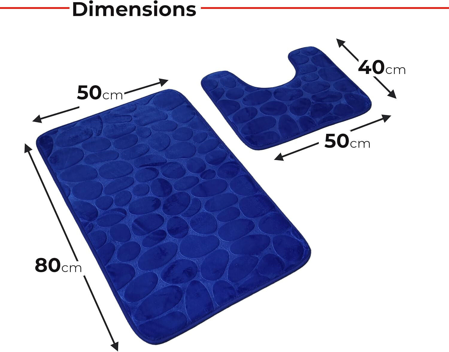 2 PCS Bathroom NON SLIP BATH MAT MEMORY FOAM ULTRA SOFT TOILET BATHROOM RUGS