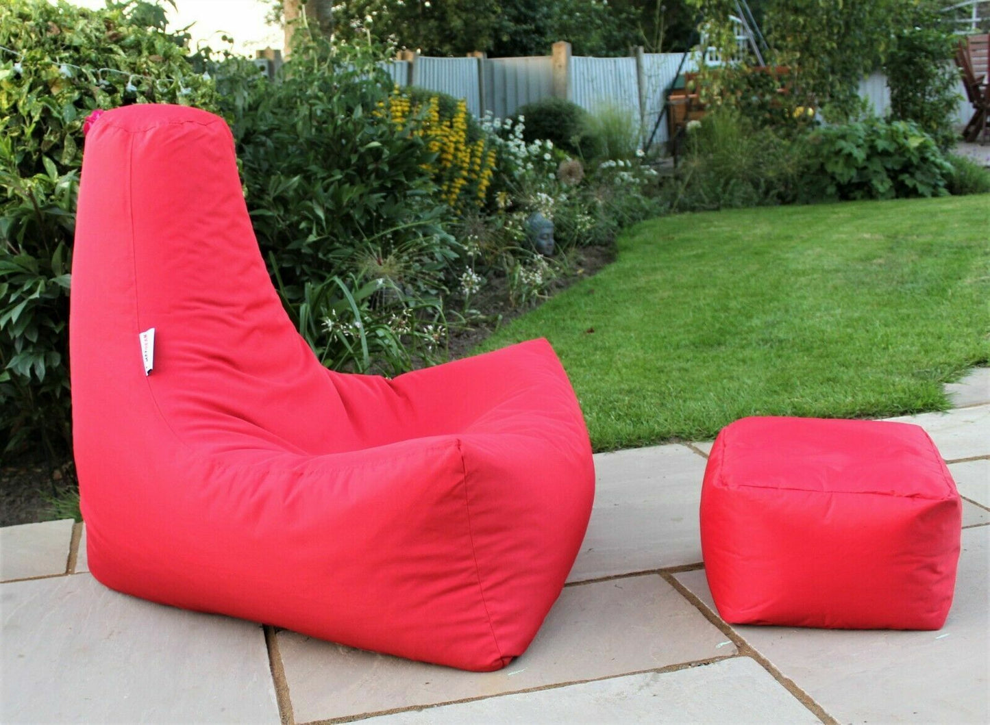 Bean Bag Large Gaming Chair Beanbag Indoor & Outdoor Garden Chair Incl Footstool