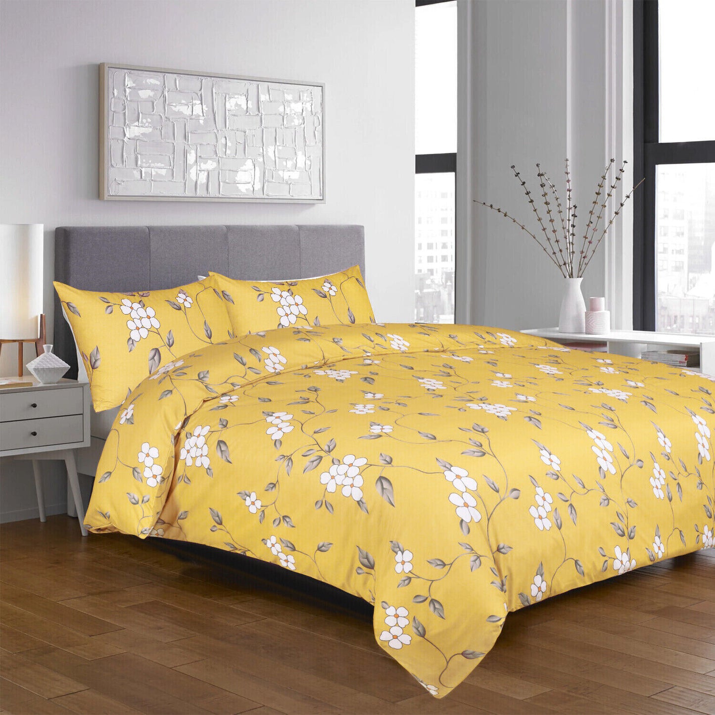 Luxury Reversible Duvet Cover Quilt Cover Bedding Set Single Double King Size