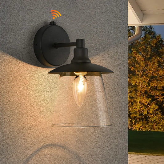 Seerat Matte Black 20Cm H Outdoor Barn Light with Dusk to Dawn