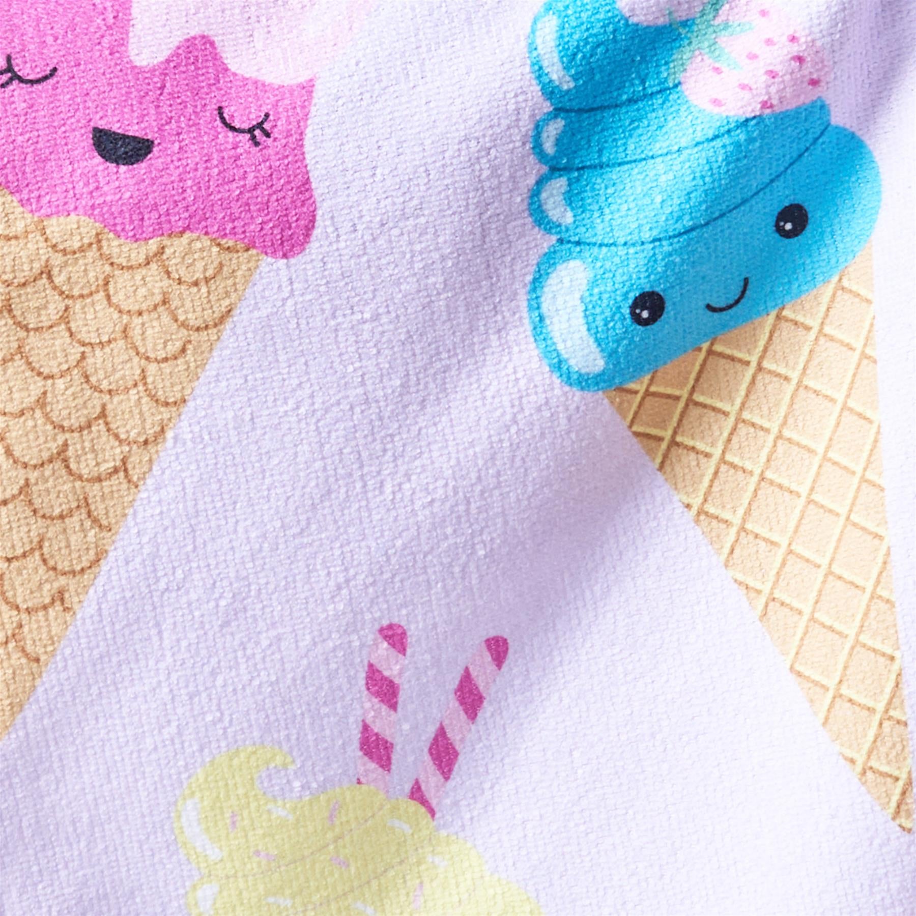 Kids Poncho Beach Towel Hooded Quick Dry Microfibre Holiday Swimming Absorbent