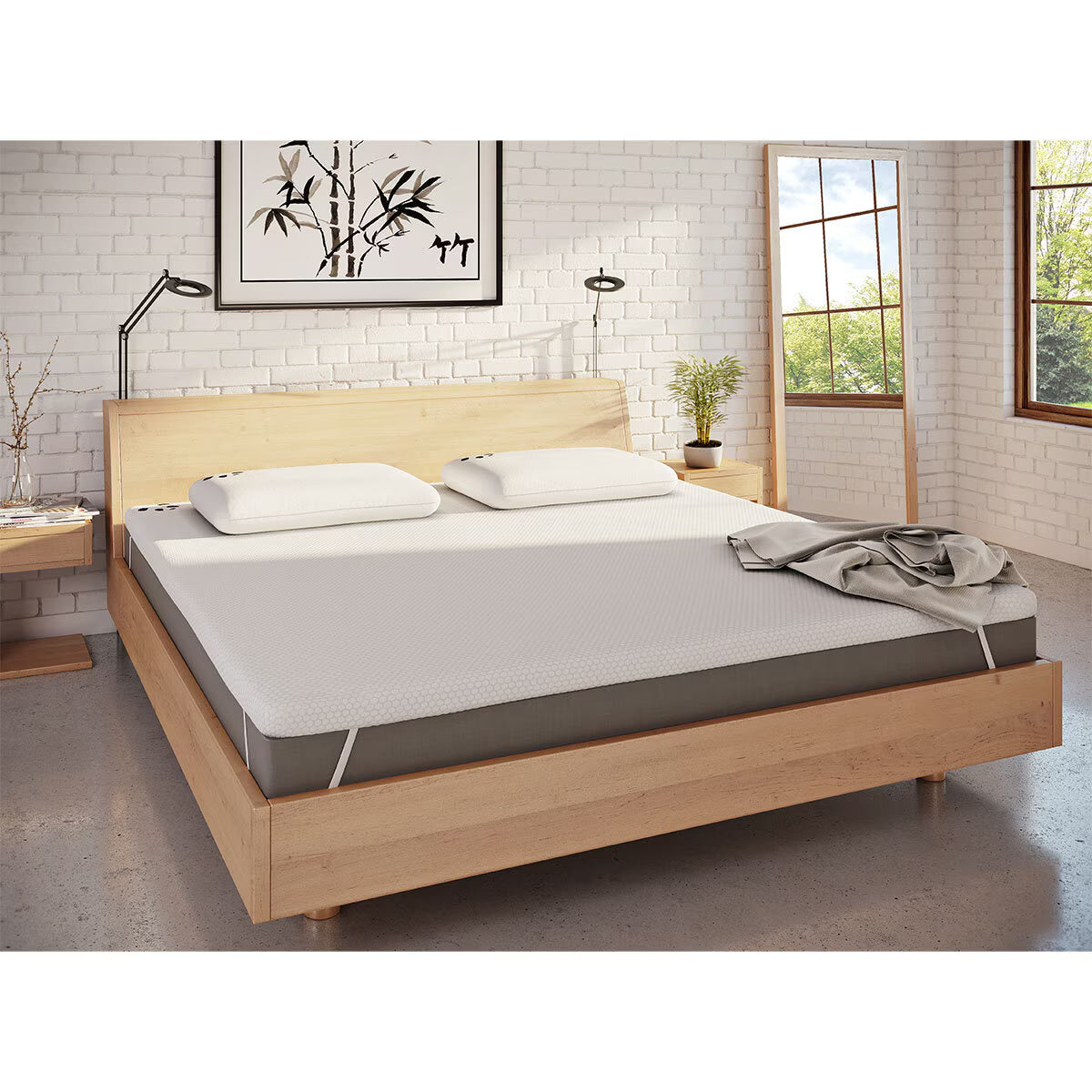 Memory Foam Bamboo Mattress Topper, Super King