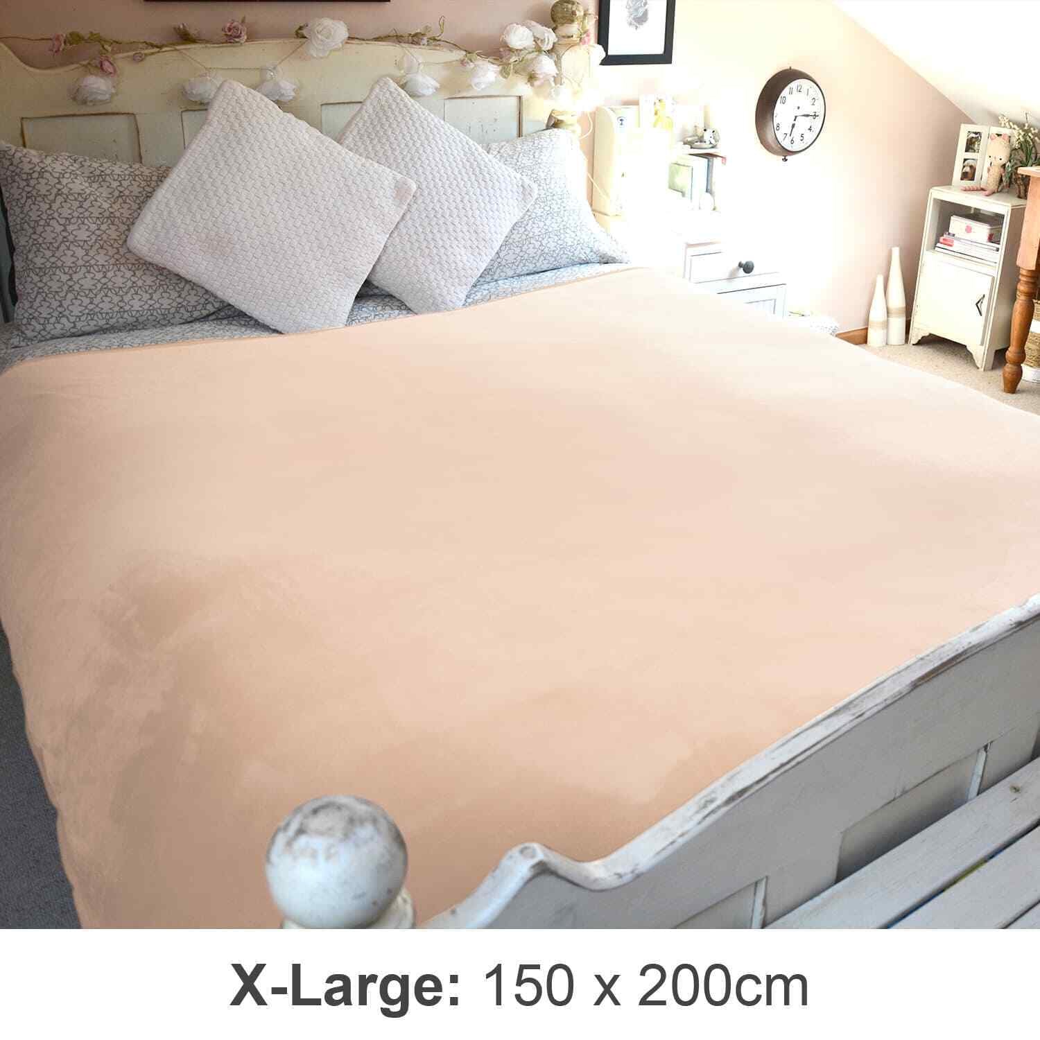 Large Blanket Fleece Throw Sofa Bed Luxury Soft Warm for Winter Single Double UK