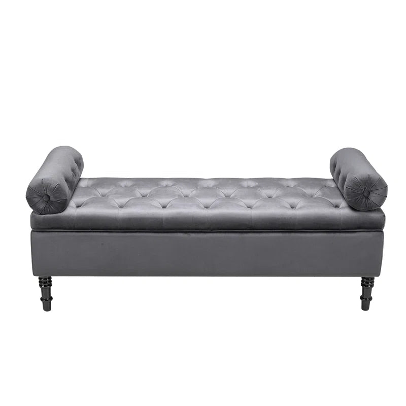 Ethelsville Upholstered Flip Top Storage Bench with Side Arms