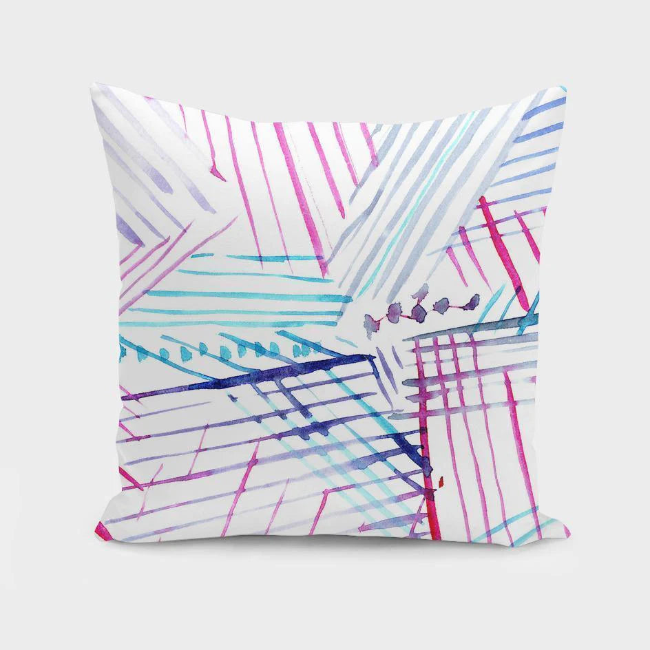 Watercolor Geometry Cushion/Pillow