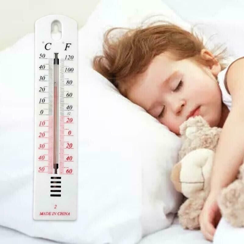 21.5Cmx3.7Cm WALL THERMOMETER INDOOR OUTDOOR GARDEN GREENHOUSE HOME OFFICE ROOM
