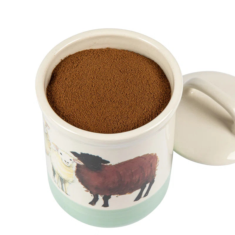 Apple Farm Stoneware Coffee, Tea and Sugar Canisters