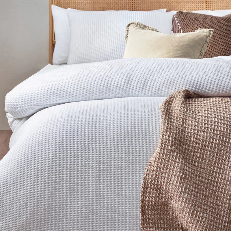 Muraida Cotton Solid Colour Duvet Cover Set with Pillowcases