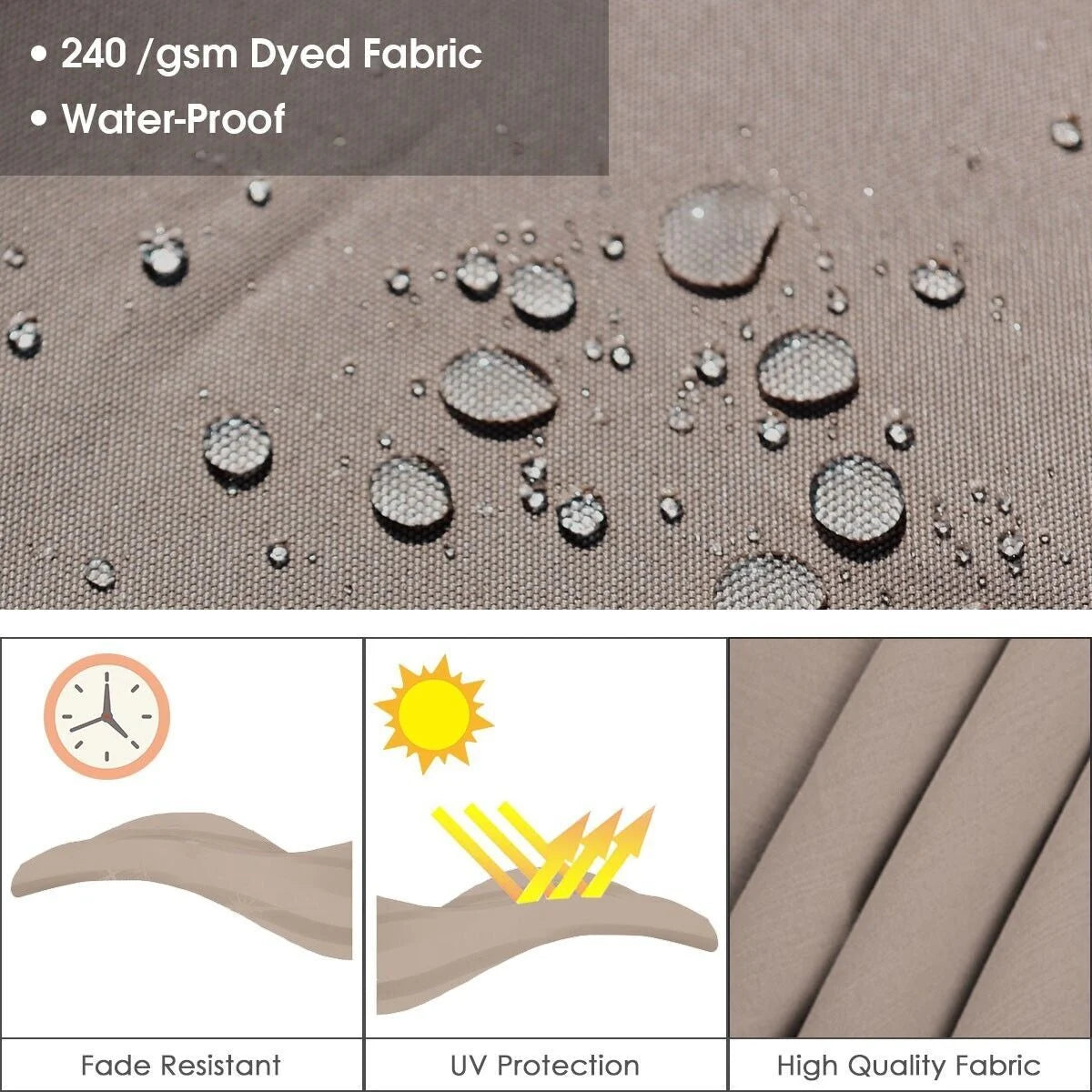 3M Cantilever Garden Parasol with Tilted Design and 360° Rotation