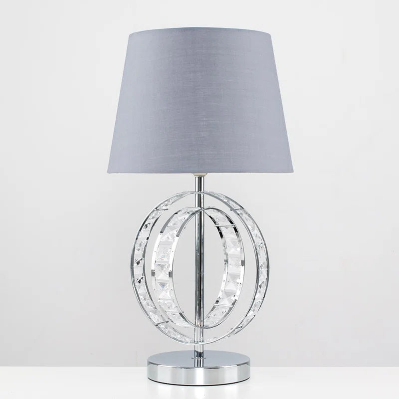 Dicie 46Cm Silver Table Lamp Set