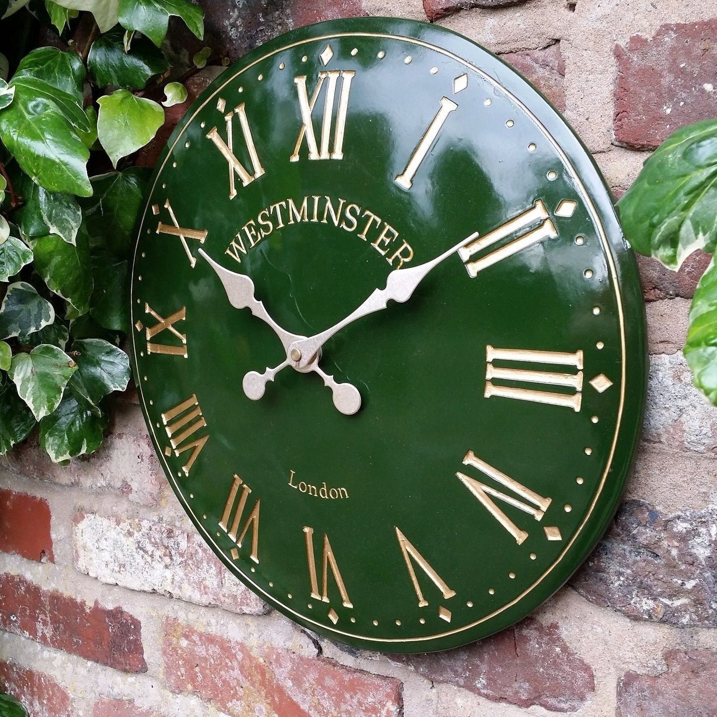 Outdoor Indoor Garden Wall Clock Station Hand Painted Church Clock Home Decor