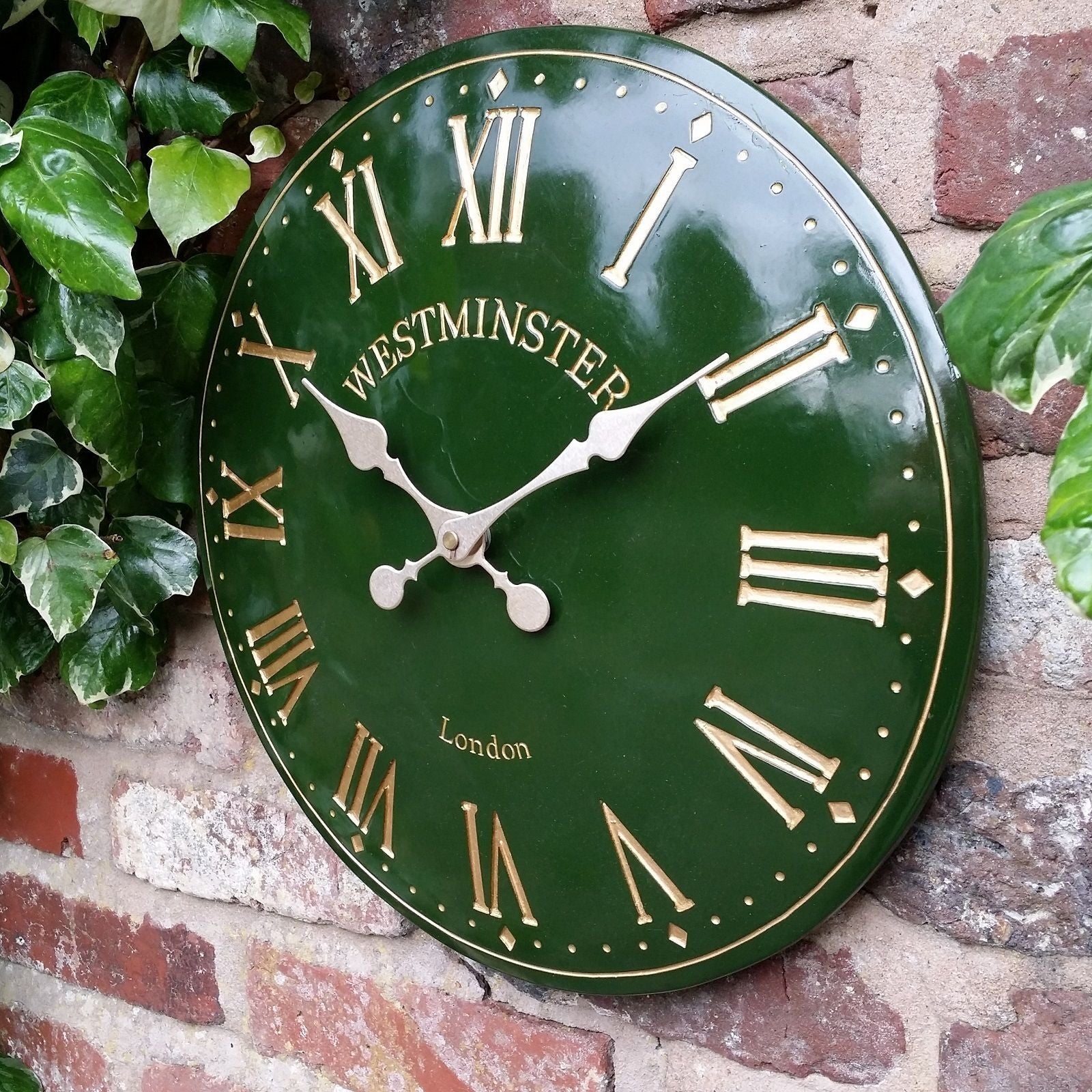 Outdoor Indoor Garden Wall Clock Station Hand Painted Church Clock Home Decor