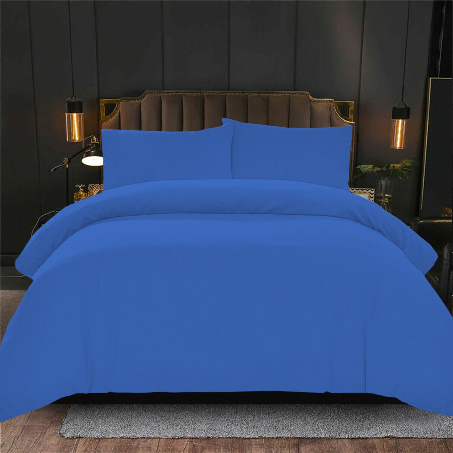 Egyptian Cotton Duvet Cover Bedding Set with Pillowcase Single Double King Size