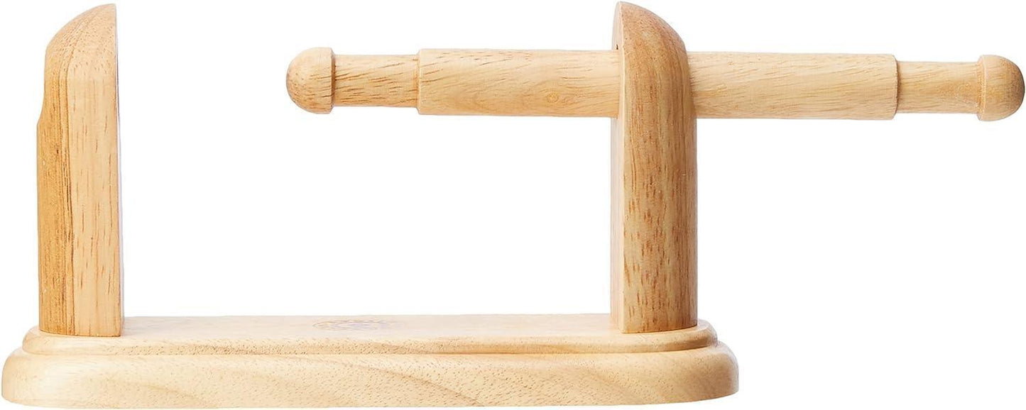 Toilet Loo Roll Paper Holder Wooden Bathroom Wall Mounted Roll Storage Rack Home