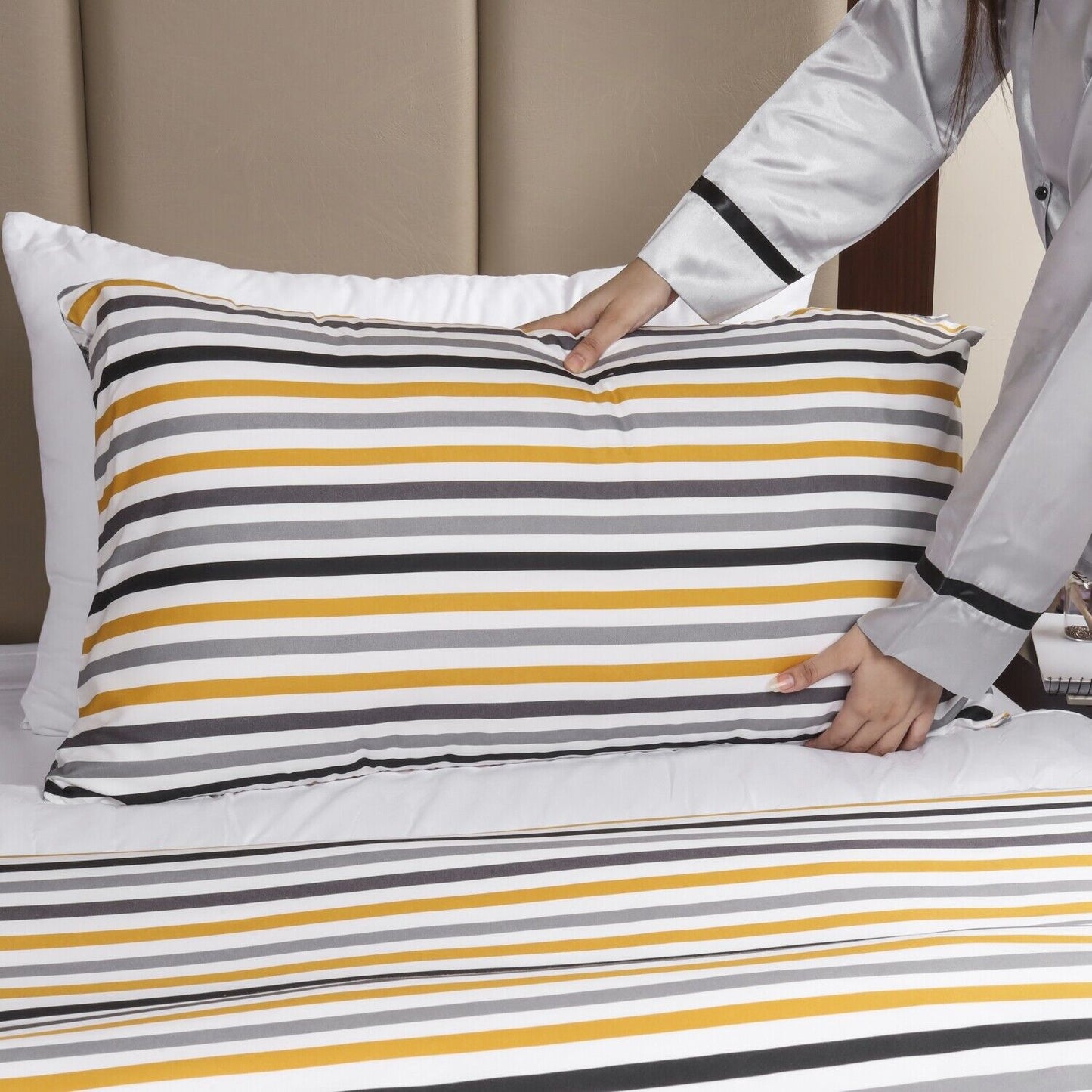 Luxury Reversible Duvet Cover Quilt Cover Bedding Set Single Double King Size