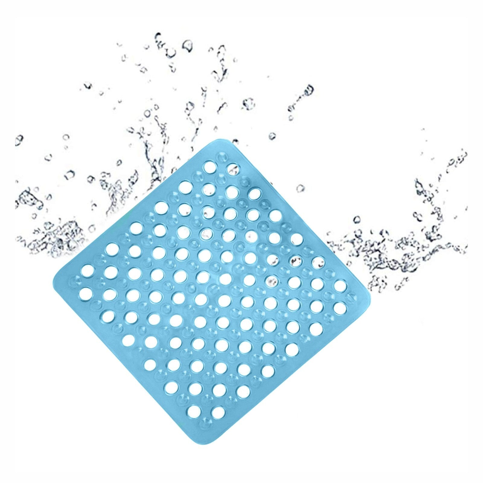 BATH SHOWER MAT NON SLIP PVC BATHROOM RUBBER MATS anti SLIP SUCTION 43 X 43 Cm