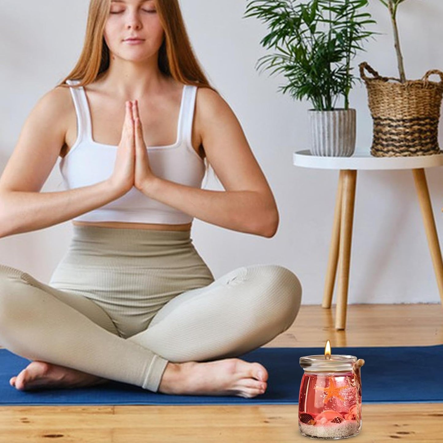 Aromatherapy Candle Set - Gel Scented Candles | Aromatherapy Glass Candles | Shell Gel Wax Candle | Starfish Wellhorn Gel Candle | Portable Scented Candles for Travel, Spa, Bath, Yoga