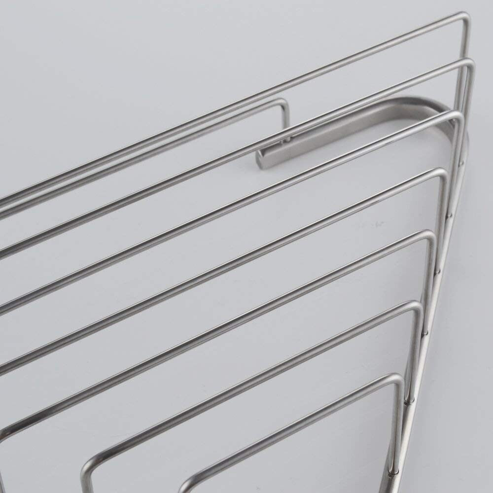 Bathroom Wall Mounted Corner Stainless Steel Caddy Storage Shelf Rack Basket